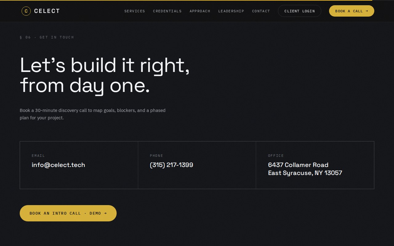 Improved contact information and discovery-call action