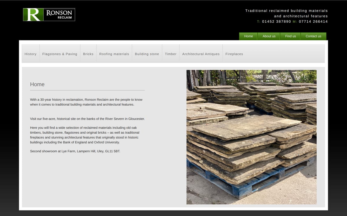 The original Ronson Reclaim homepage